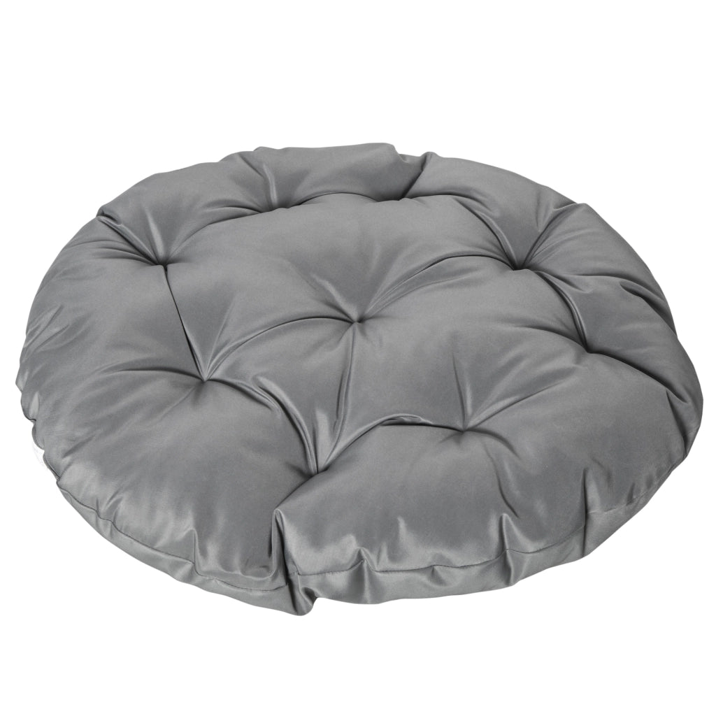 Poltrona da giardino girevole con cuscino ¨C Zephmum ¨C Grigio, 97x86 cm