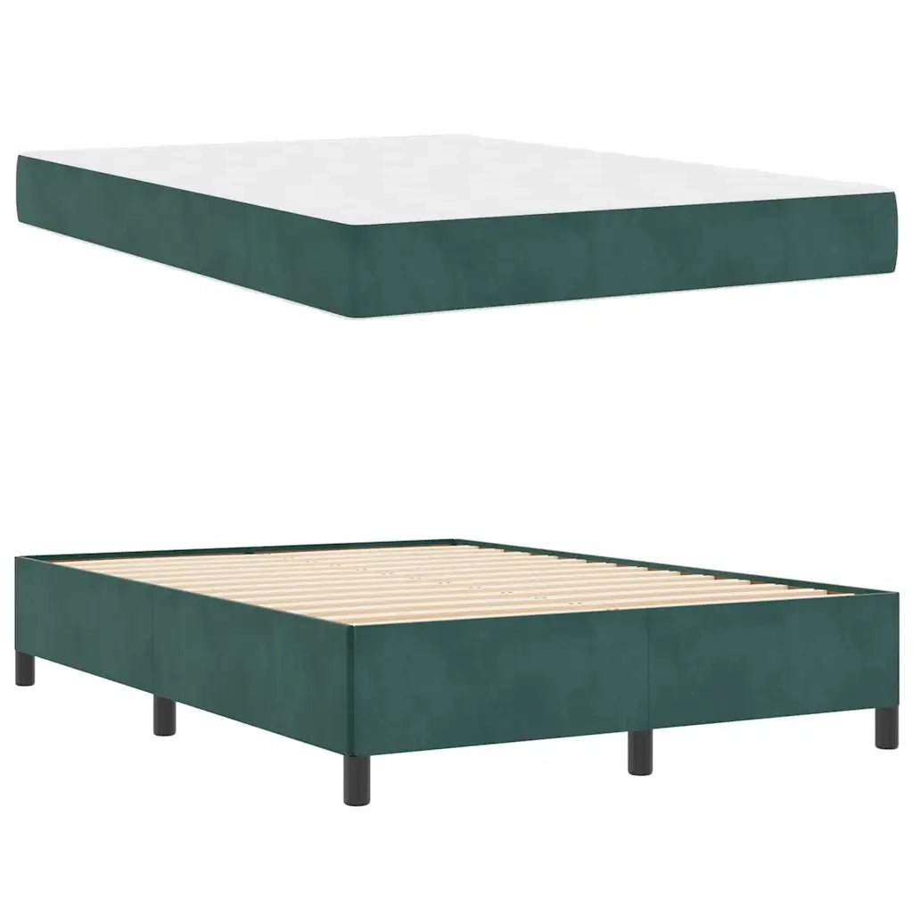 Struttura del letto Verde Scuro 140 x 190 cm Tessuto 3399063
