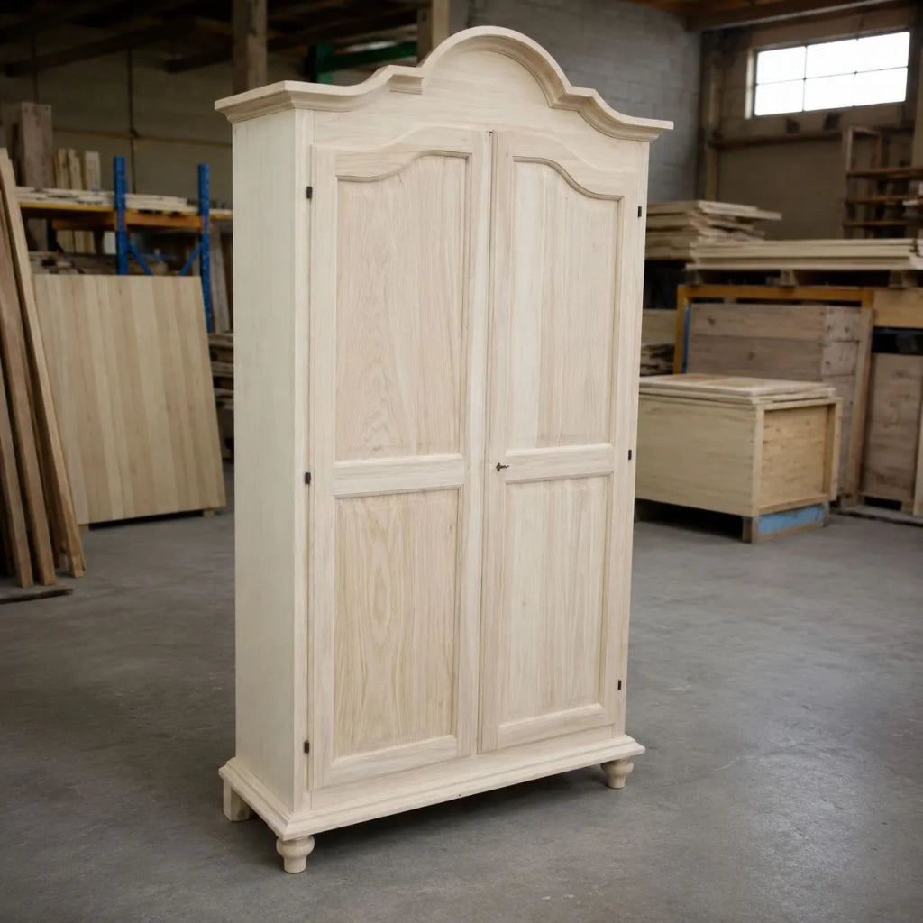 Armadio classico 2 porte legno grezzo 112x46x204 (475) - Mobili 2G