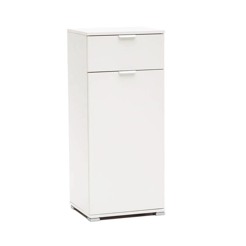 MOBILETTO CON ANTA E 1 CASSETTO BIANCO 45 X 38 X H103 CM