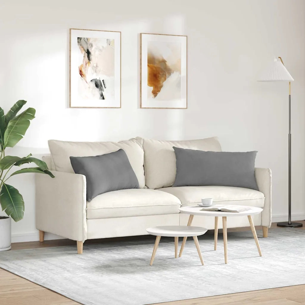 Cuscini da Divano 2 pcs Grigio scuro 80 x 40 cm Tessuto 42013727