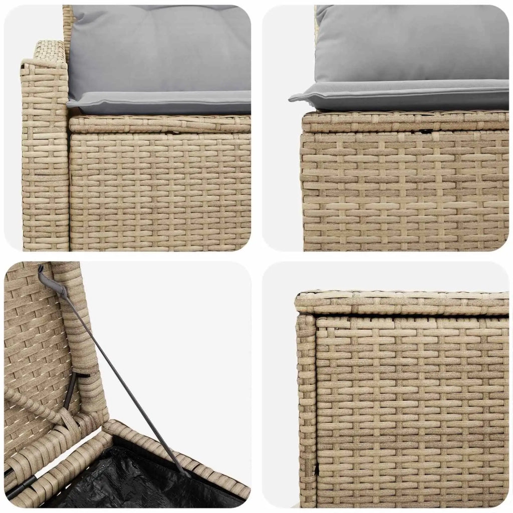 Set di divani 5 pz Beige e Grigio Chiaro 3447825