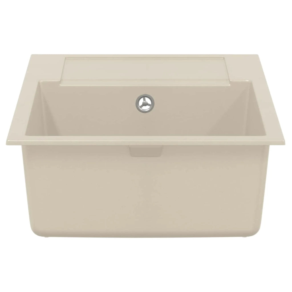 Lavello Beige 780 x 500 mm 80% Quarzo e 20% Resina
