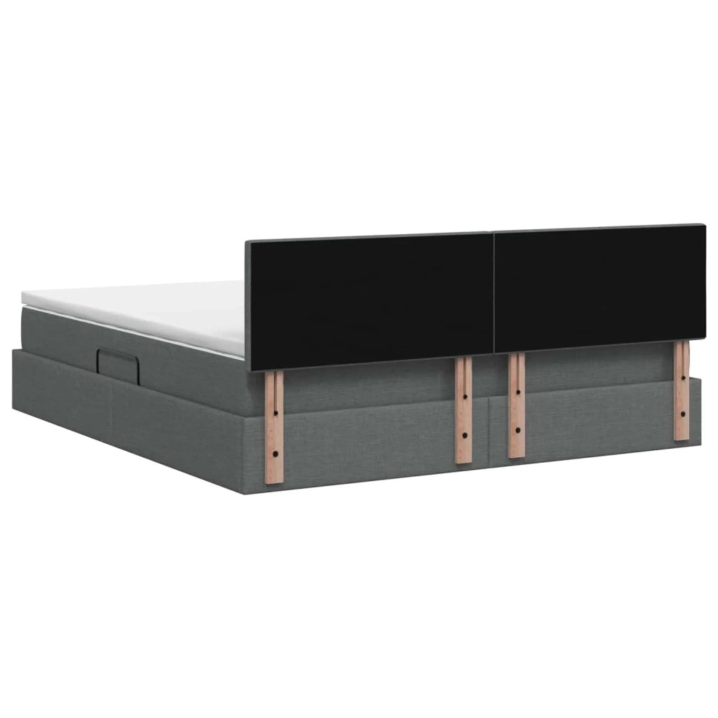 Letto con contenitore e materasso Grigio Scuro 140 x 200 cm 3458689