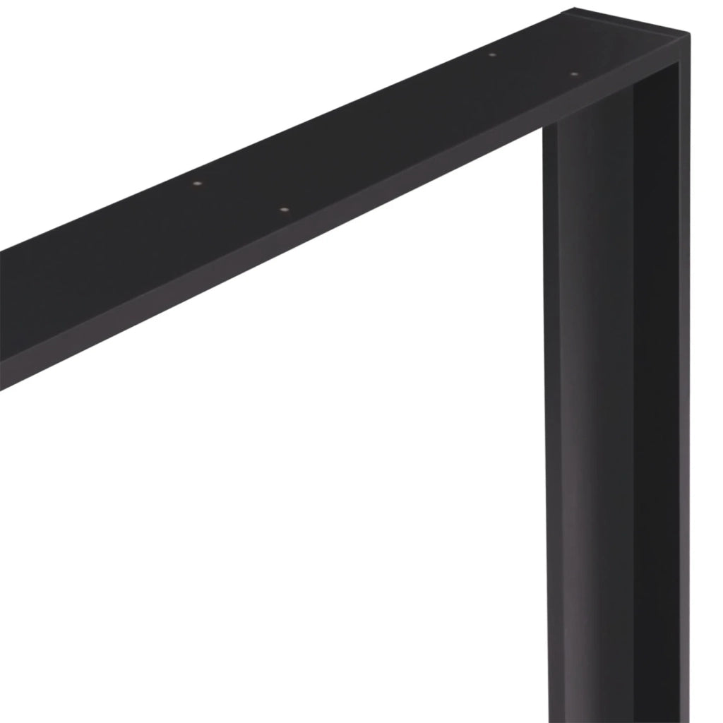 IDMarket - Lote de 2 patas de mesa cuadradas negras PHOENIX 75 cm