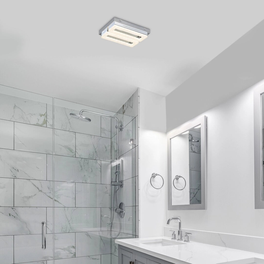 Plafoniera bagno LED 24W Rabalux Blas IP44 cromo 4000K