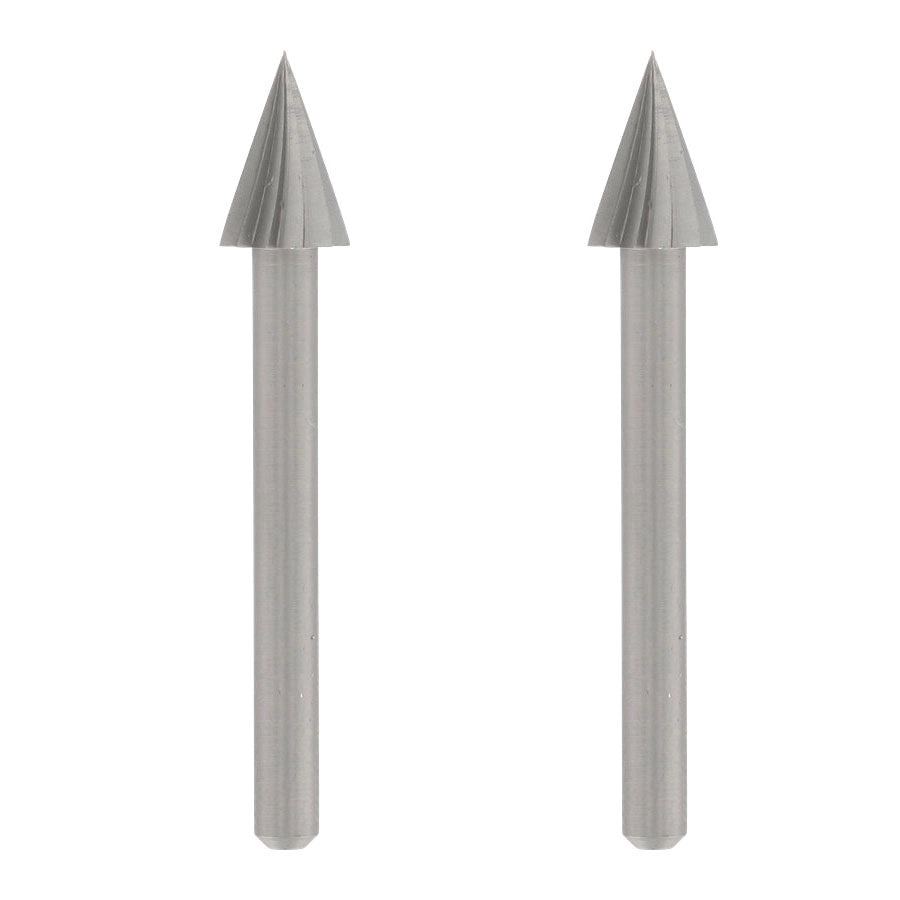 Frese per Incisione Dremel ad Alta Velocità Sferiche Cilindriche Triangolari Formato: Fresa triangolare Ø 6,4 mm - 125