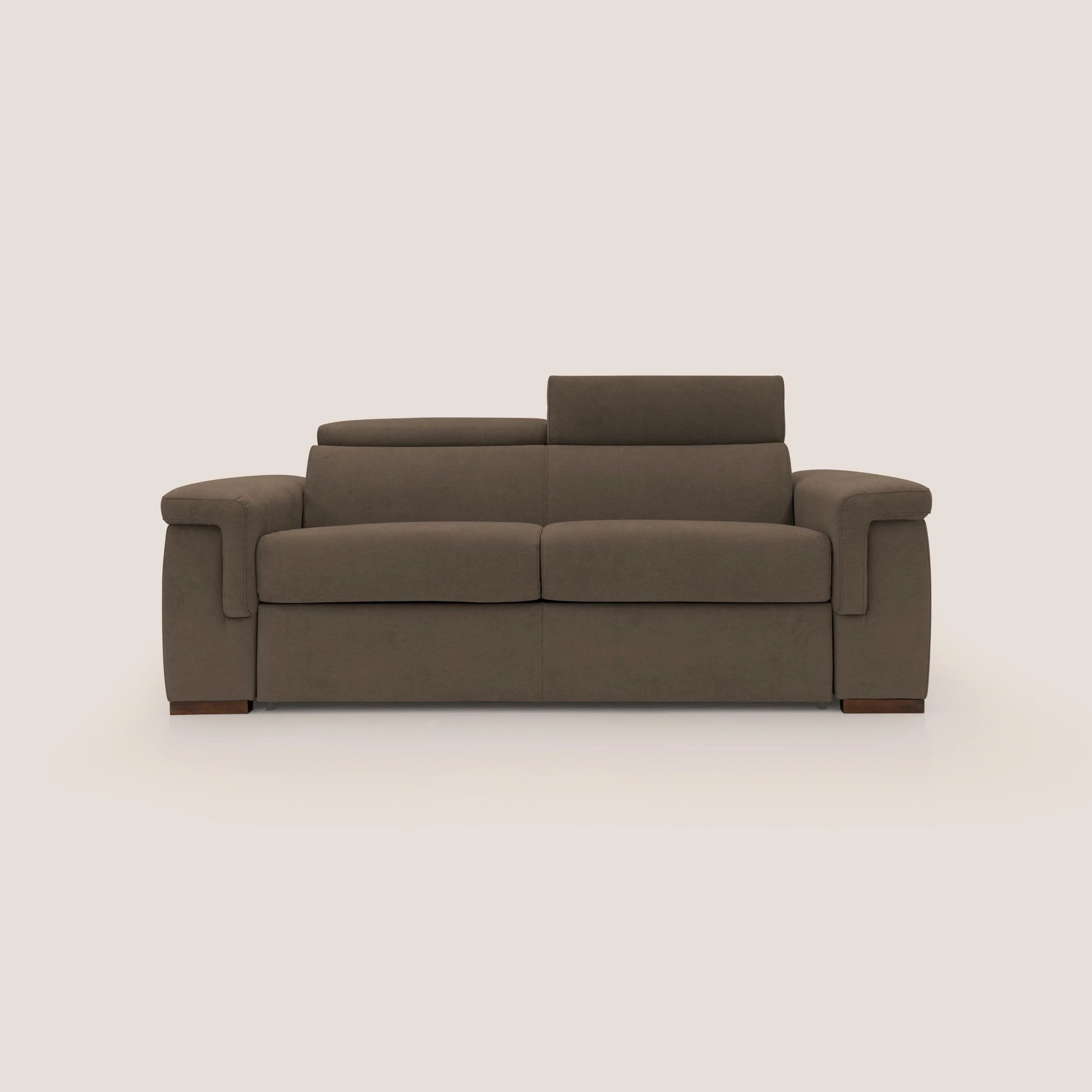 Divano Letto 3 Posti 200x100x95 cm in Tessuto Marrone