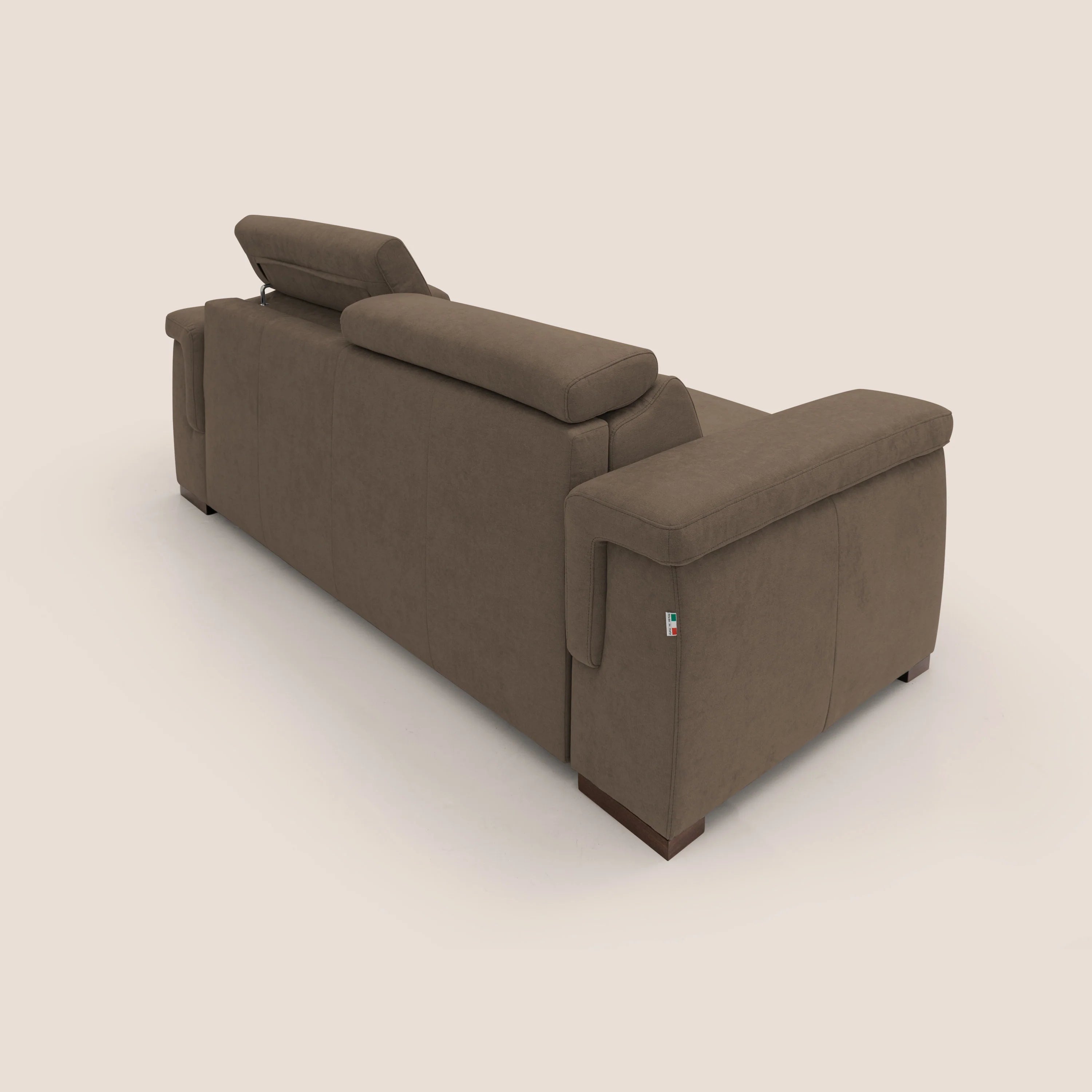 Divano Letto 3 Posti 200x100x95 cm in Tessuto Marrone