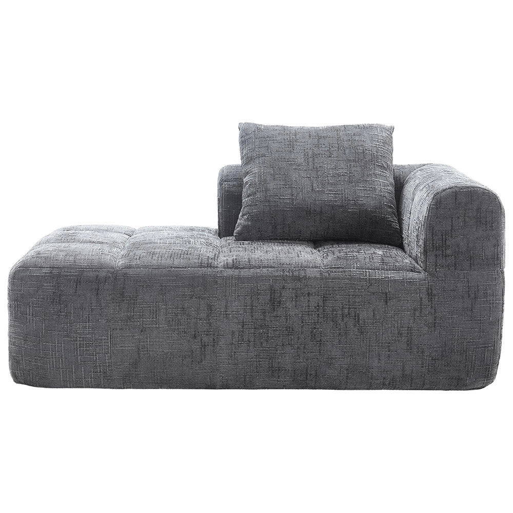 Chaise longue - Xylo - pronto uso con tasche laterali grigio