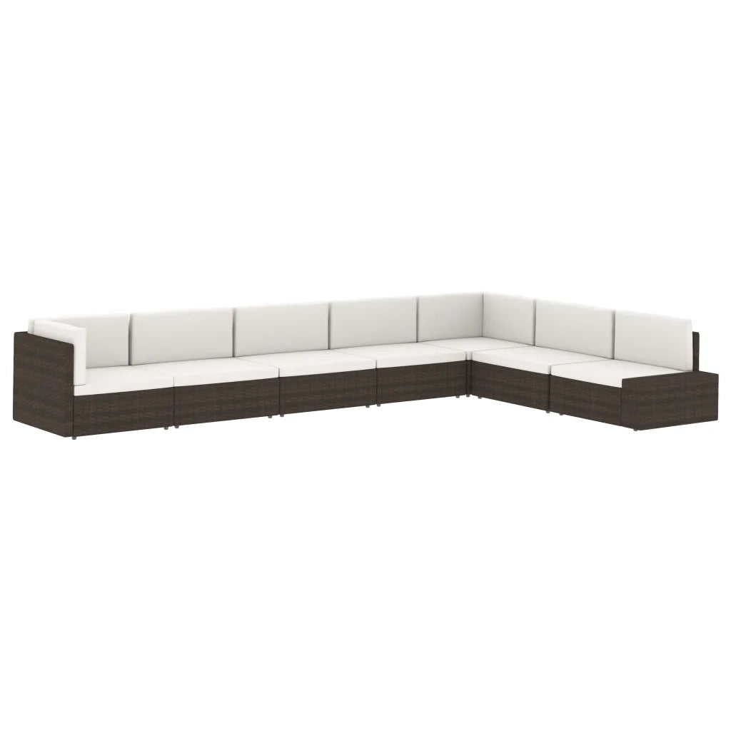 Seduta Centrale Modulare in Polyrattan Nero 49498
