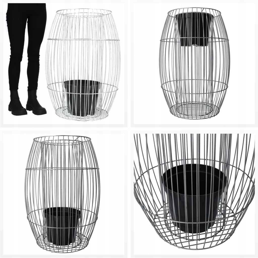 Vaso per gabbioni KADAX, copertura per gabbioni, cestello in acciaio, filo per gabbioni zincato da 87 cm