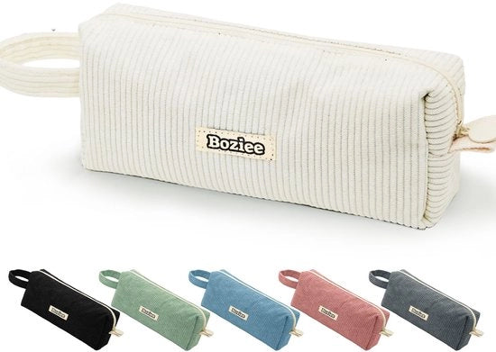 Etui a corduroy per ragazze e adolescenti, etui, etui per la scuola e l'ufficio (beige)