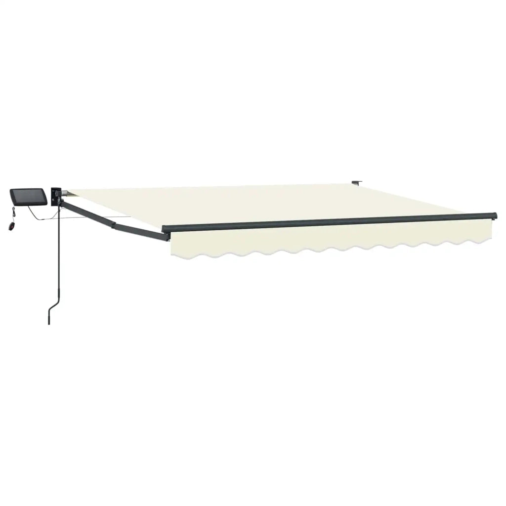Tenda retrattile manuale con LED Crema e Antracite 3,5 x 2 m 3419380