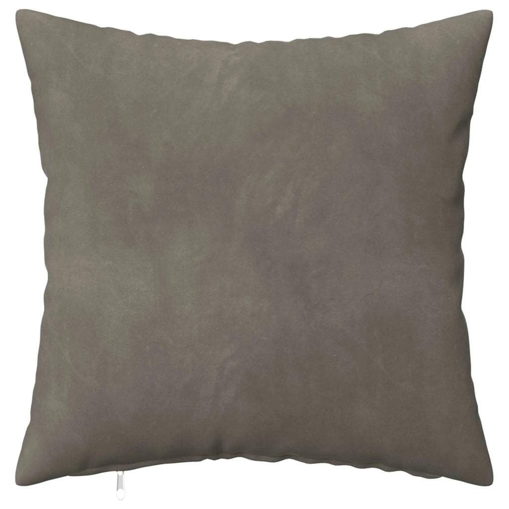 Federa 12 pcs HEERLEN Grigio Chiaro 40 x 40 cm Velluto 908358