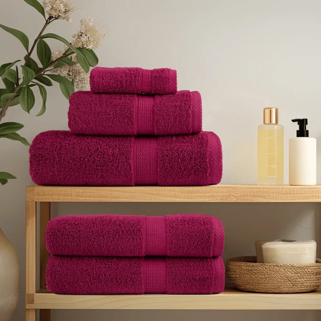 Set ASciugamani SOLUND 8 pz Bordeaux 600 gsm 137539