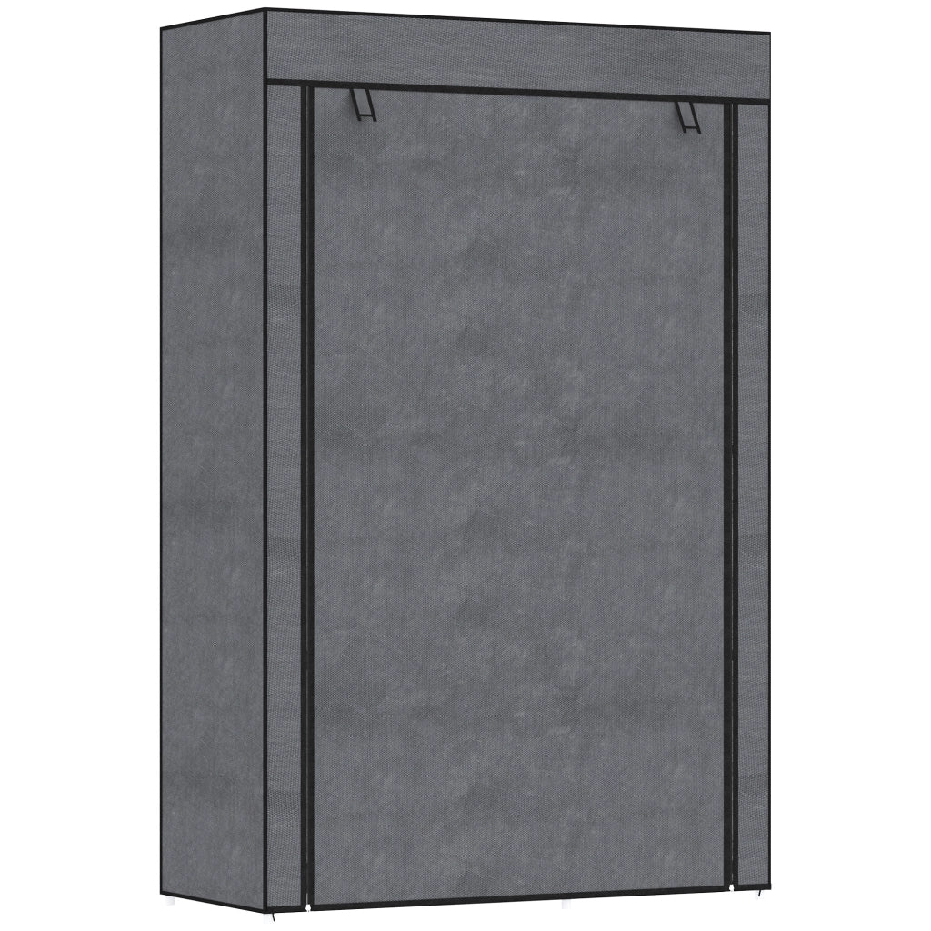Armadio Pieghevole con Ripiani e Appendiabiti ¨C Minimal ¨C 103x43x162,5 cm Grigio Scuro