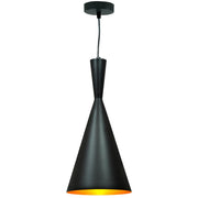 Lampada a sospensione Modern nero/oro E27 Polux 305466