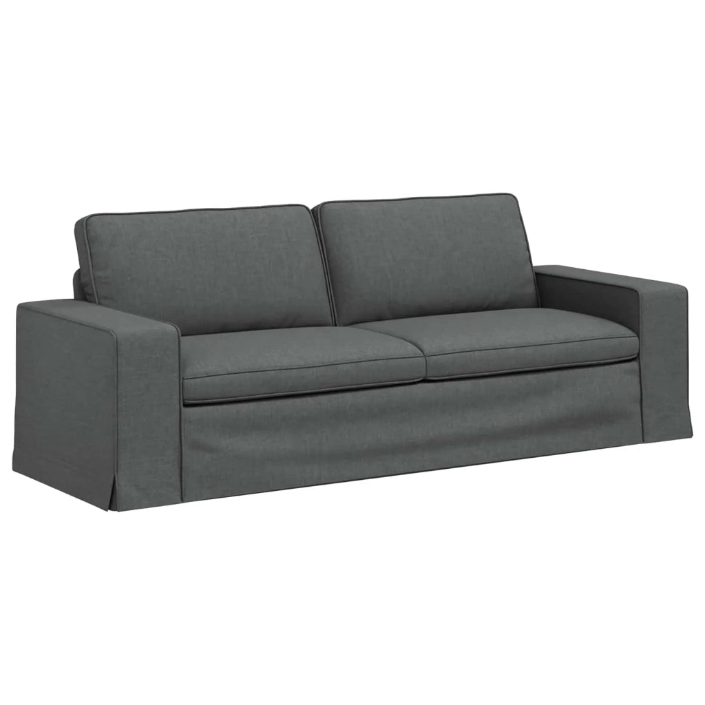 Set di divani 2 pcs Grigio scuro 222 x 80 x 82 cm Tessuto 3407589