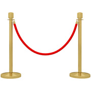 Separatori per ambienti ¨C Minimal ¨C Acciaio inox con base dorata e corda rossa