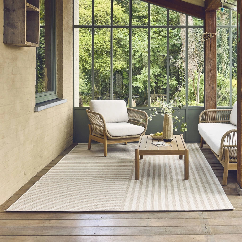 Tappeto per interni/esterni ad archi beige 120x170cm i sweeek