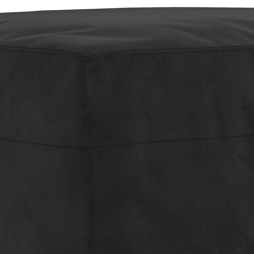 Panca Nera 70x35x41 cm in Velluto 349402
