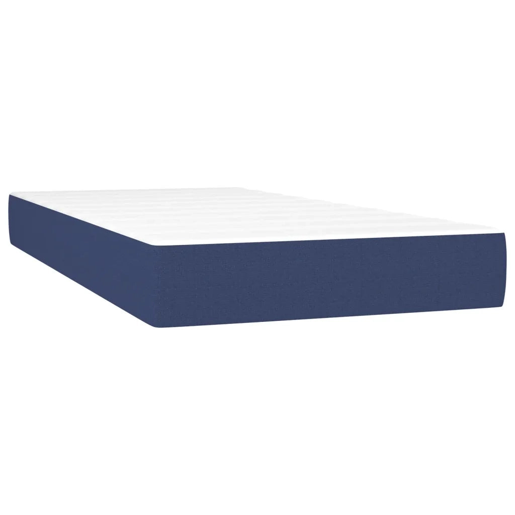 Letto a Molle Materasso e LED Blu 200x200cm in Tessuto 3138907