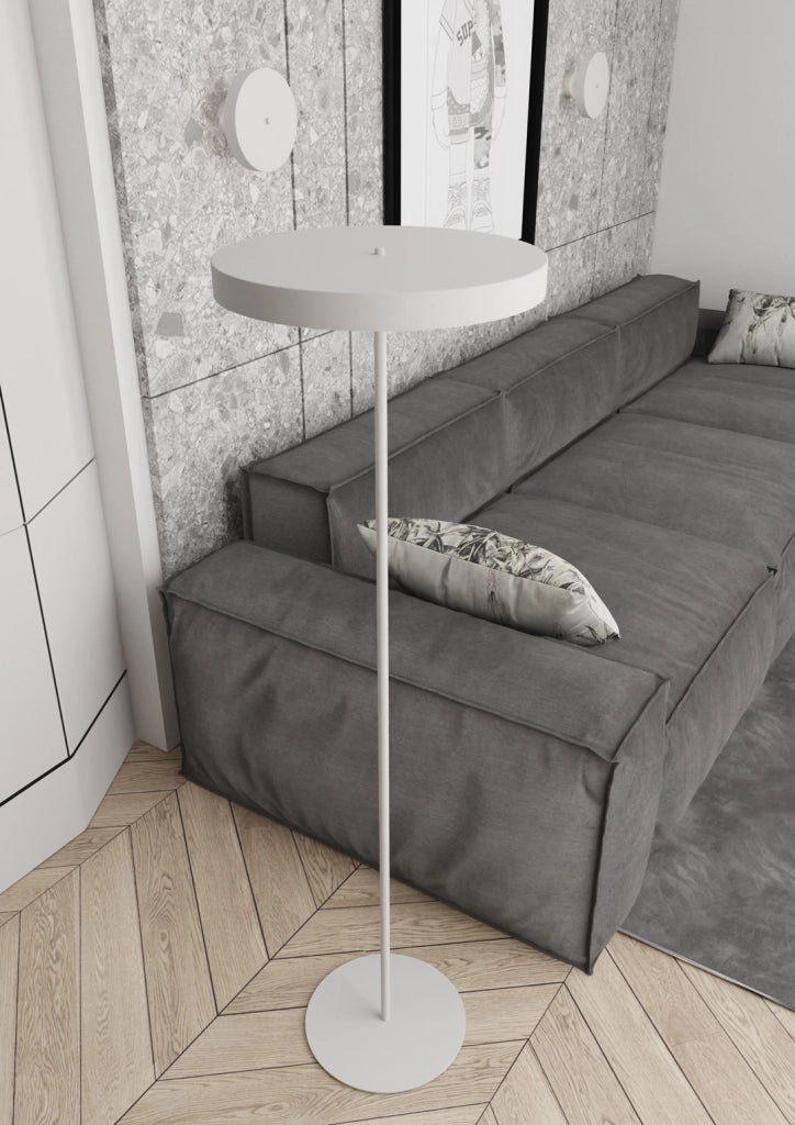 Lampada da terra loft bianca piatta Nemo 3xG9 Emibig