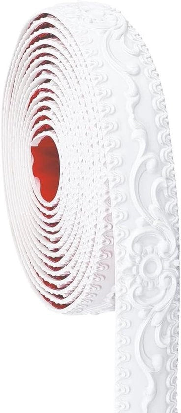 Crostini flexibili per decorazione di pavimenti, pannelli di parete, specchi e soffitti - Bianco - 5 metri