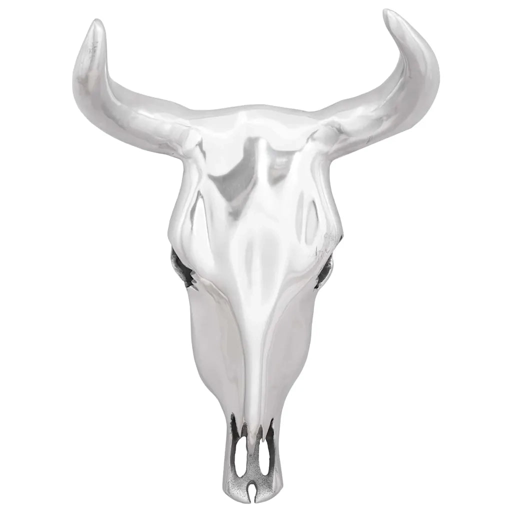 Teschio di toro Argento 34 x 13 x 53 cm Alluminio CFW3789643
