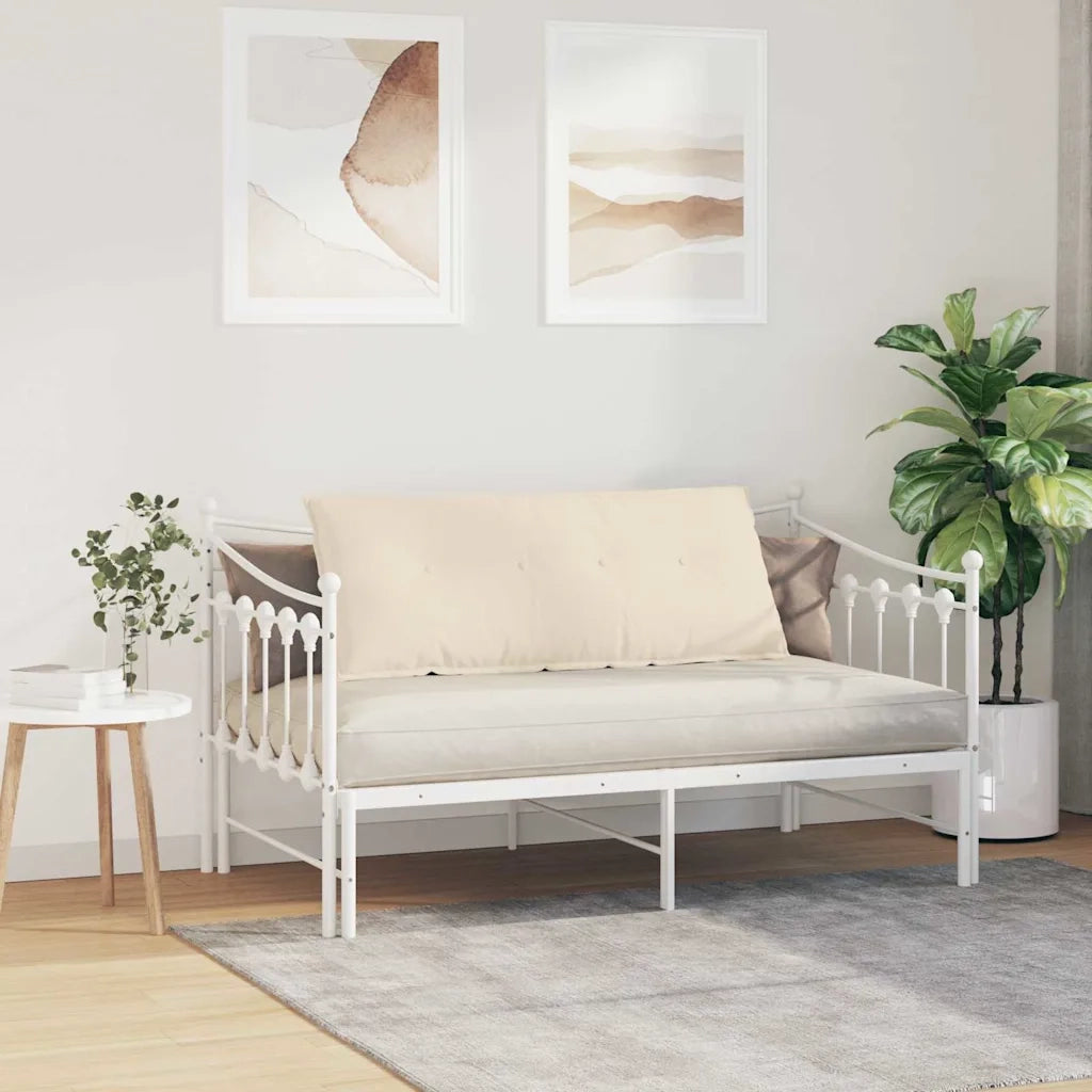Cuscino per Schiena Beige 120 x 50 cm Tessuto in Microfibra 42014821