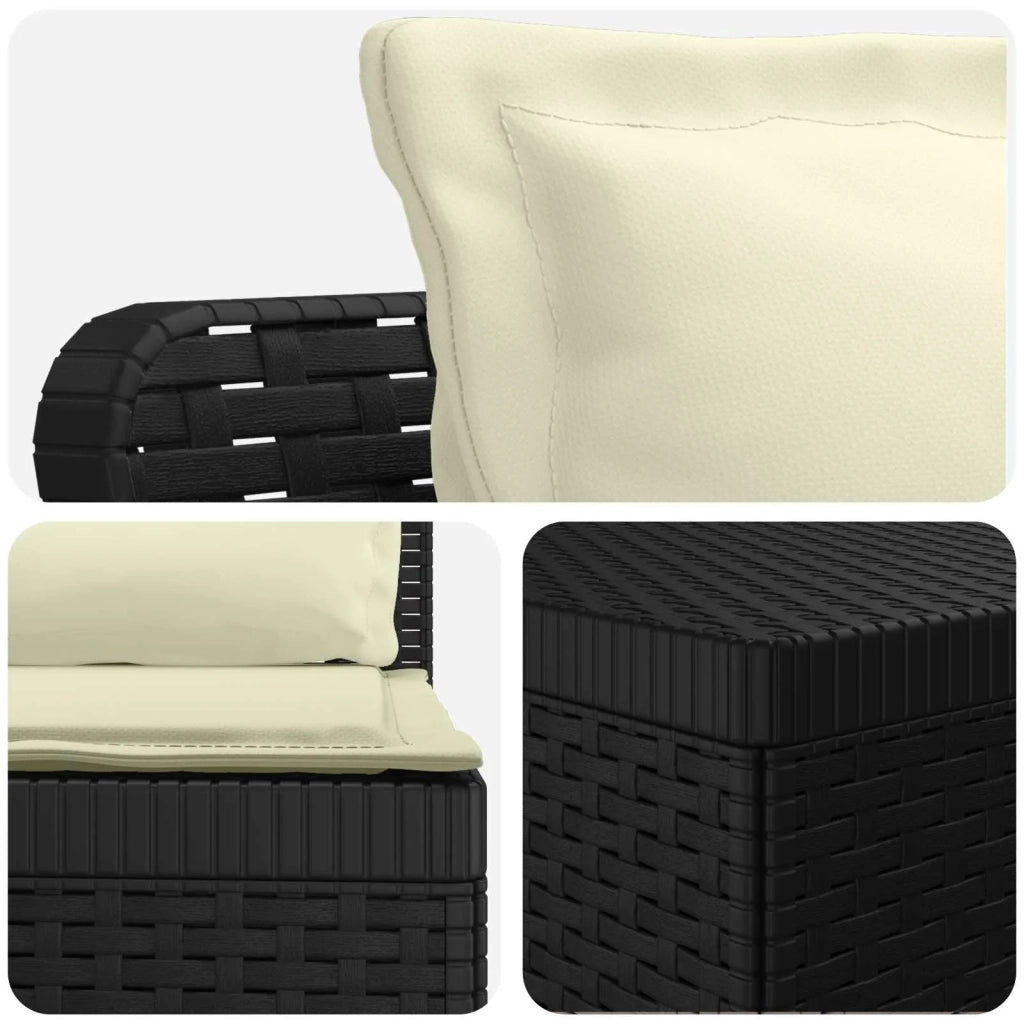 Divano da Giardino 5 Posti con Cuscini Stile Rattan PP 3444086