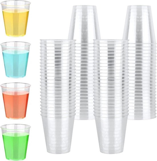 Bicchieri di plastica trasparente - 100 pezzi di bicchieri da drink da riutilizzare - lavastoviglie resistente - bicchieri da 50 ml per shot