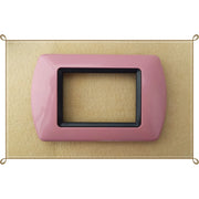 Trade Shop - Placchette Placche In Abs Compatibili Per Master Modo Colorra Placca Copriprese - Rosa -7 Fori     -