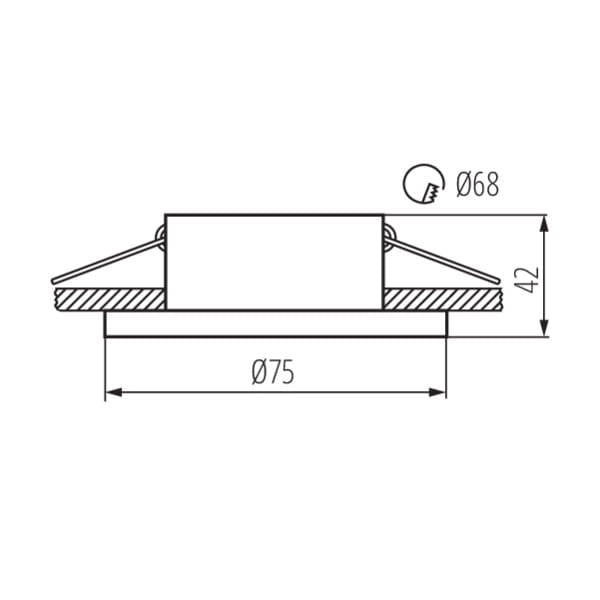 Kanlux SIMEN 29137 faretto soffitto oro/nero GU10 IP20