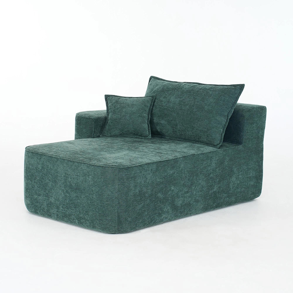 Chaise longue confortable - Xylo - Cuscini e tasche laterali, verde