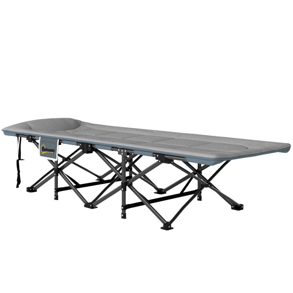 Letto da campeggio pieghevole con materasso ¨C Minimal ¨C 187x67x37 cm grigio