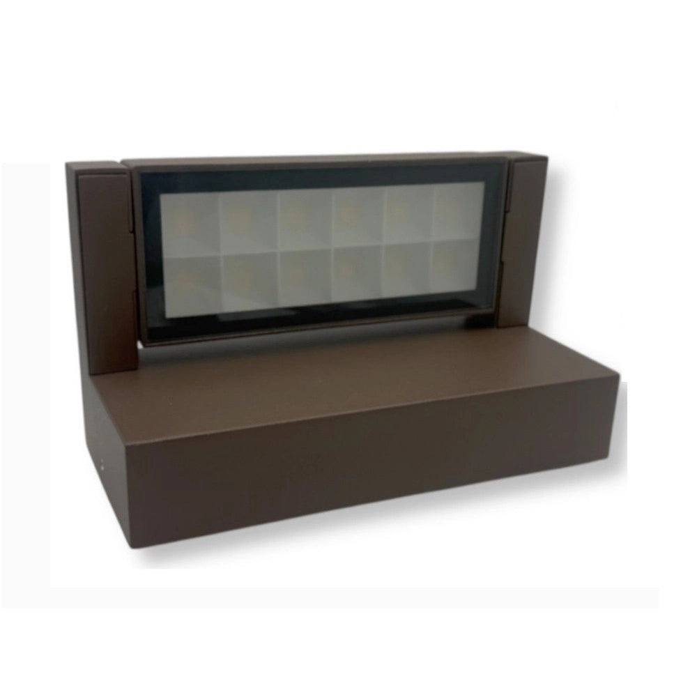Trade Shop - Applique Parete Inclinabile Esterno 21w Tecnologia Cct 3 Tonalità Di Luce Ip65 472-3c - Marrone