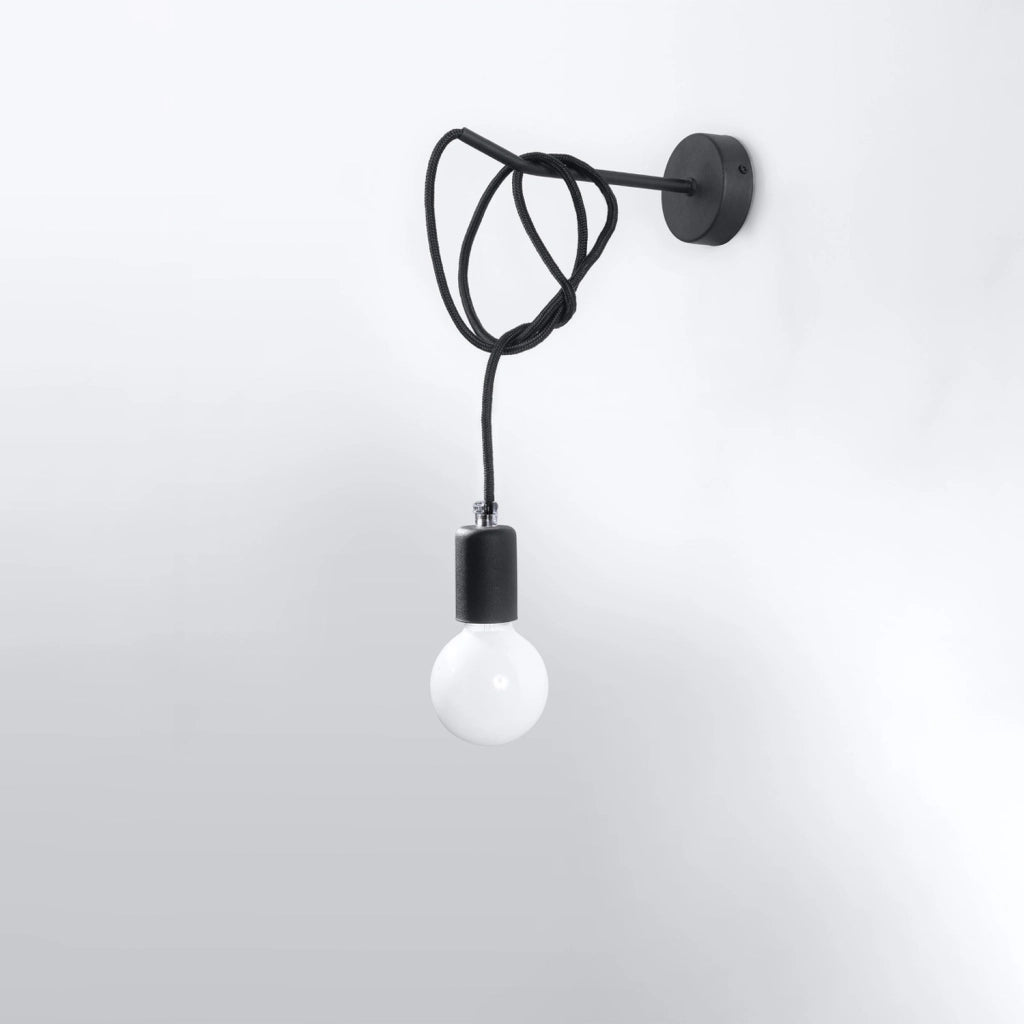 Lampada da parete EDISON nero
