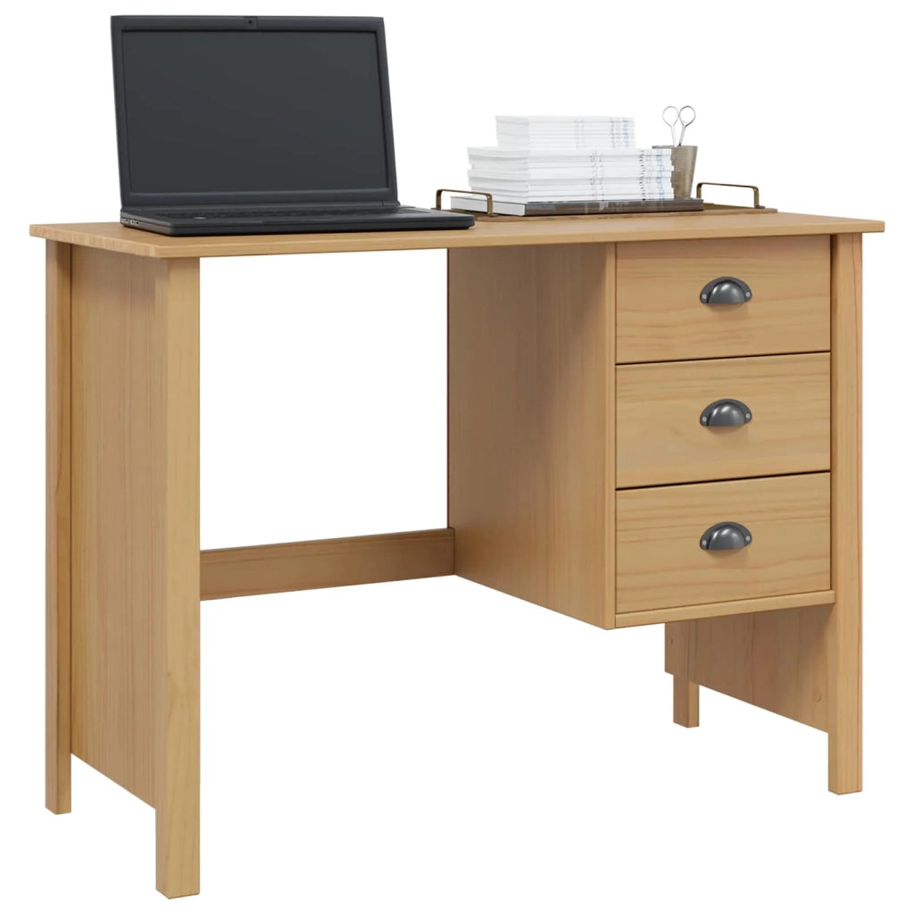 Scrivania con Cassetti HILL Marrone miele 100 x 45 x 74 cm 42025038