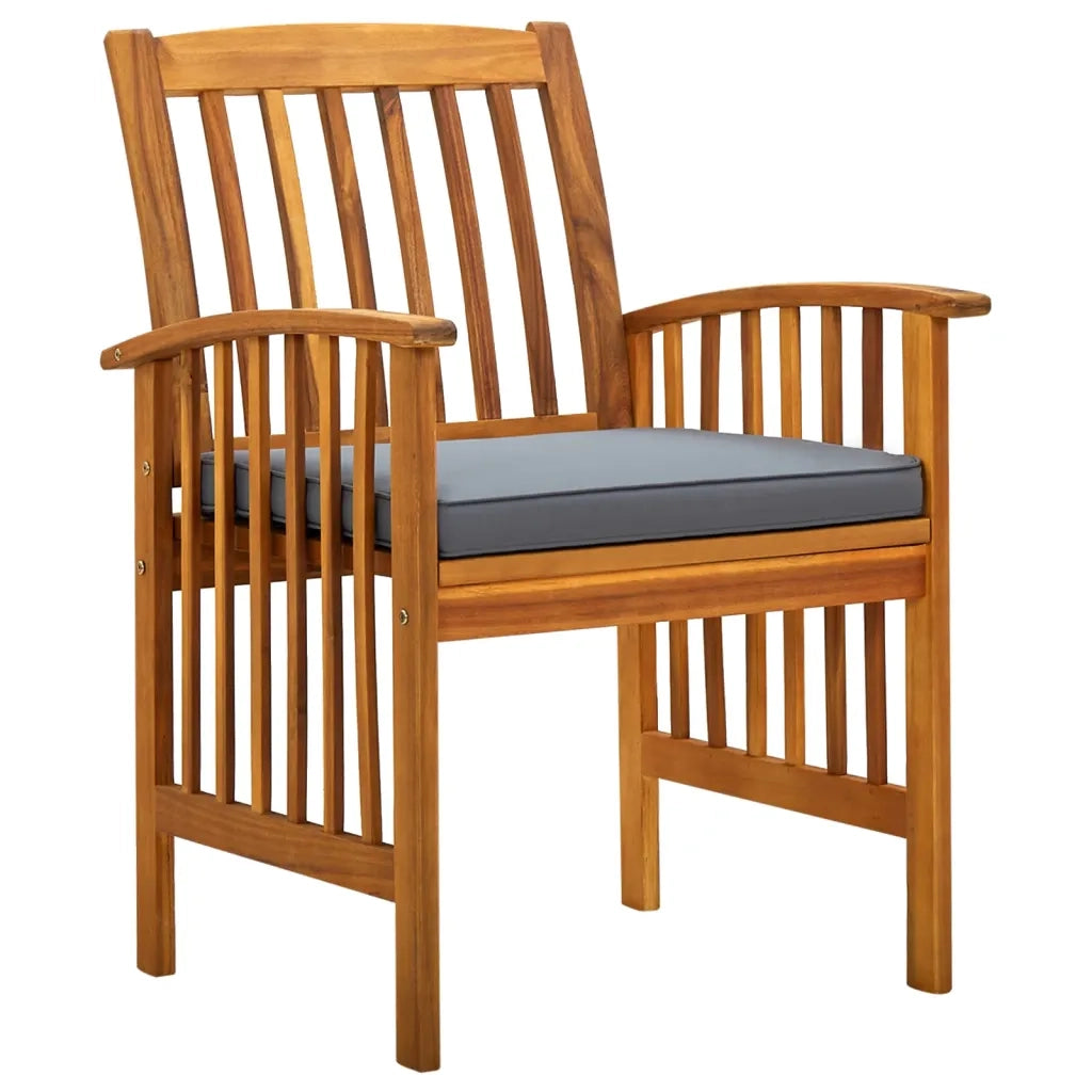 Set da Pranzo da Giardino 5 pz con Cuscini Massello di Acacia 3058085