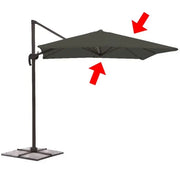 Telo ricambio per ombrellone Deluxe tortora 3x3m
