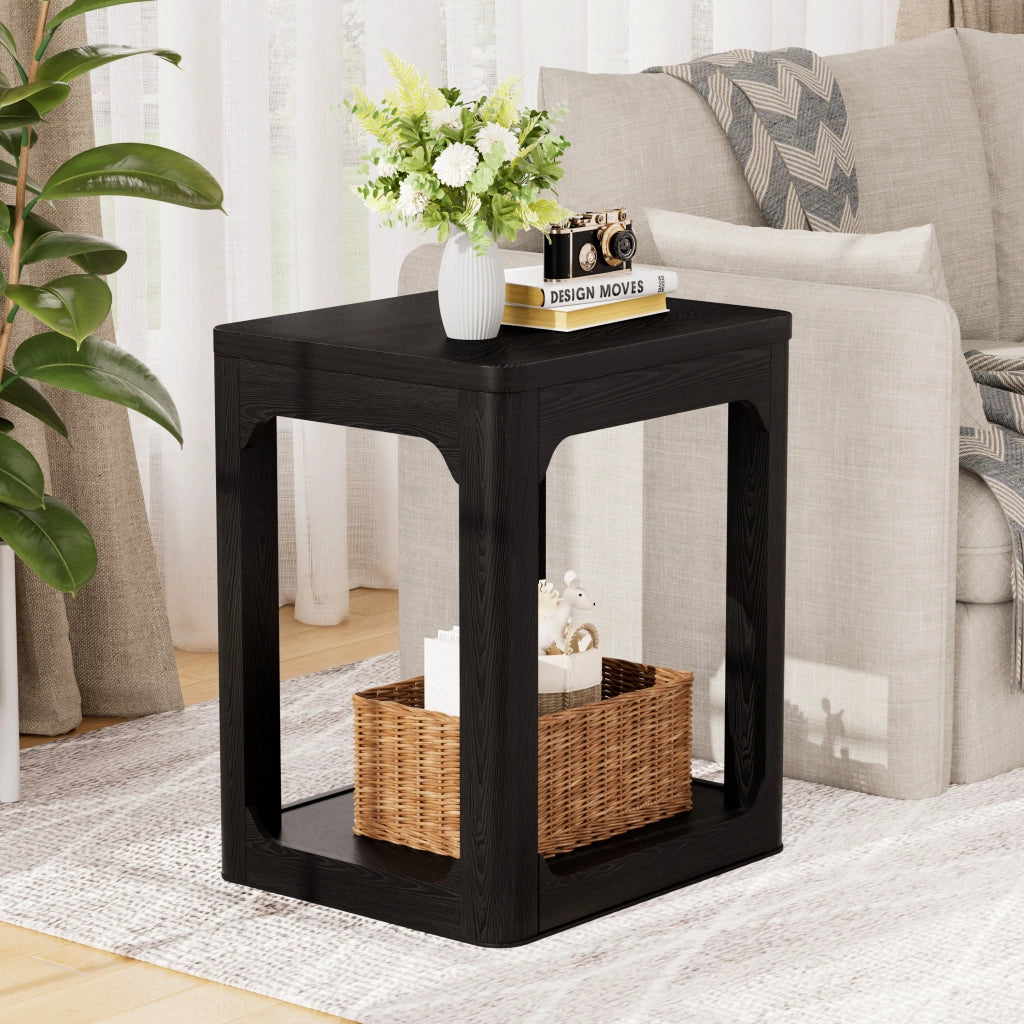 TAVOLINI Set da 2 pezzi in MDF Nero