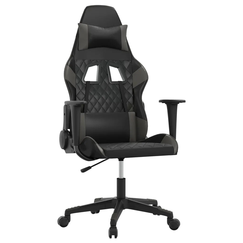 Sedia da Gaming Nera e Grigia in Similpelle 3143757