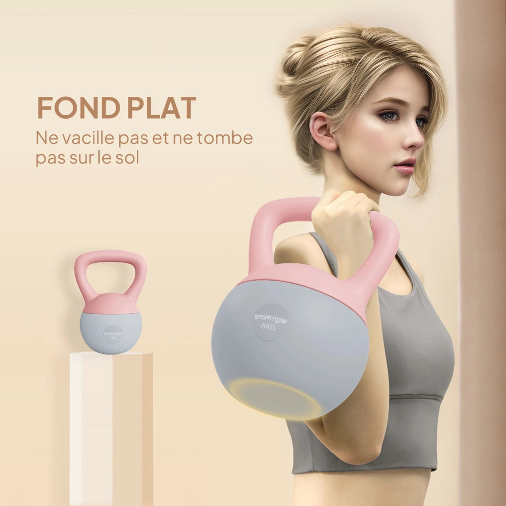 Kettlebell 6 kg ¨C zephmum ¨C 19x19x28 cm Rosa