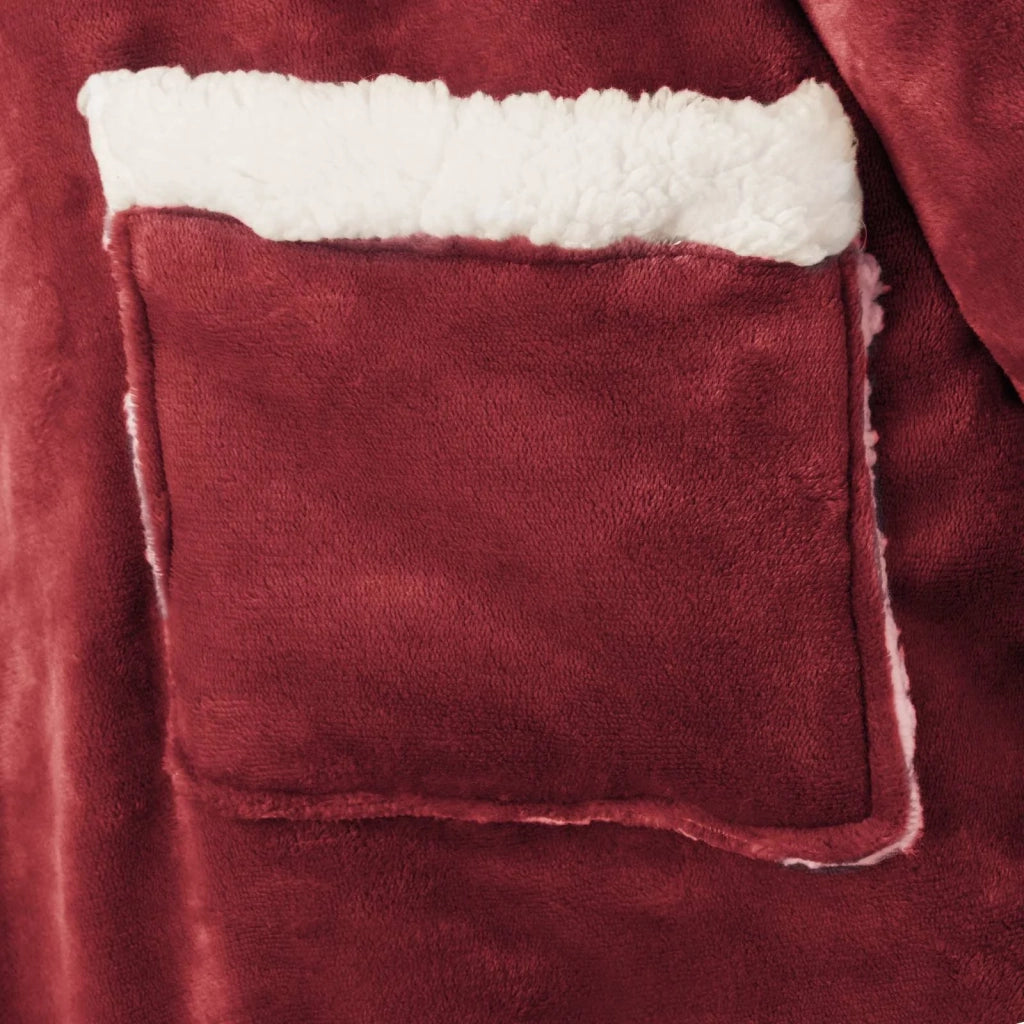 Felpa coperta Rosso Bordeaux L Pile e Flanella 42017210