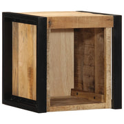Comodino 40x35x40 cm in Legno Grezzo Massello di Mango 4015957