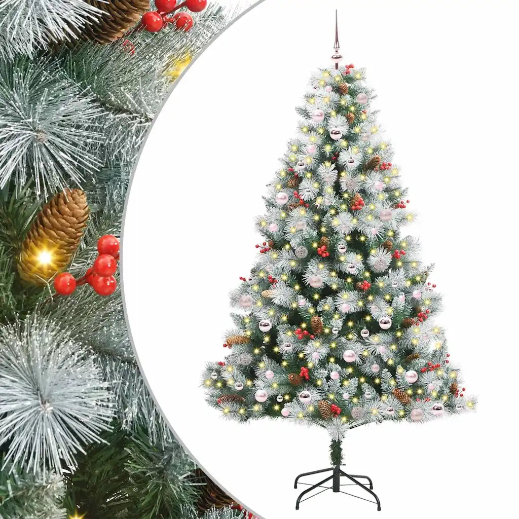 Albero di Natale artificiale Verde e bianco 240 cm 3395199