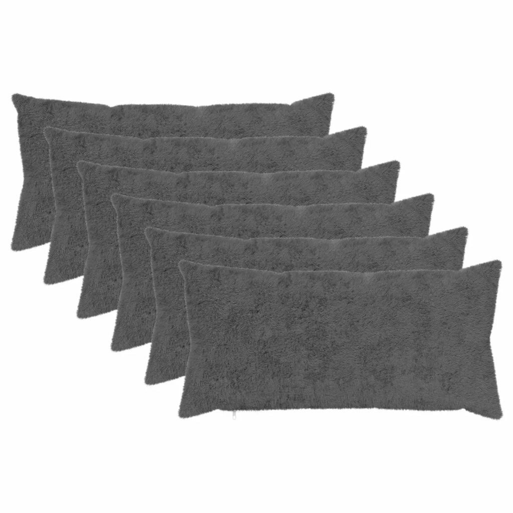 Federa 6 pz HEERLEN Grigio Scuro 40 x 80 cm 910217