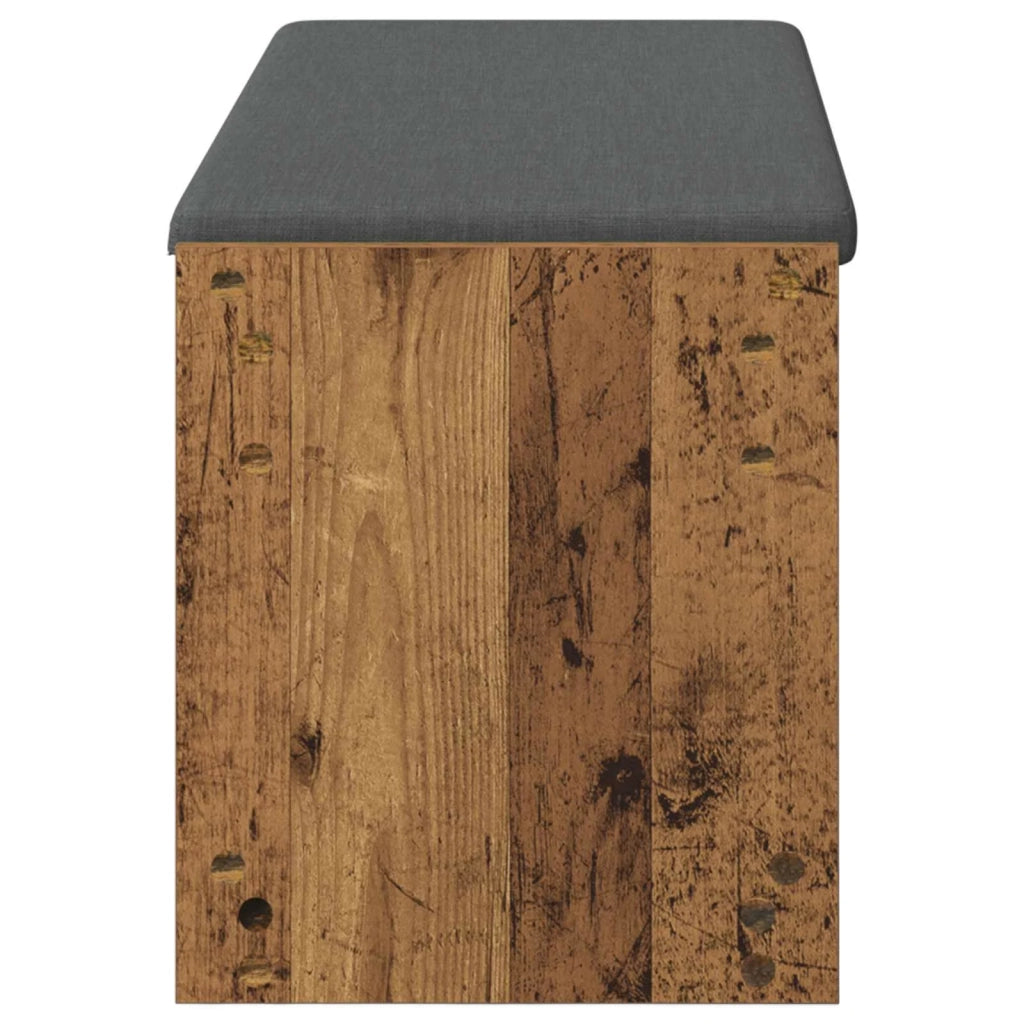 Panca per ingresso con cuscino Legno vecchio 103 x 38 x 45 cm 891590